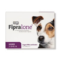 FIPRALONE 67 mg Lsg.z.Auftropf.f.kleine Hunde - 4Stk - O`ZOO