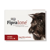 FIPRALONE 134 mg Lsg.z.Auftropf.f.mittelgro.Hunde - 4Stk - O`ZOO