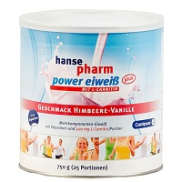 HANSEPHARM Power Eiweiß plus Himbeere-Vanille Plv. - 750g - Hansepharm Power Eiweiß