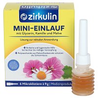 ZIRKULIN Mini-Einlauf mit Glyzerin Klistiere - 6X9g