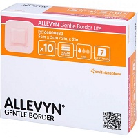 ALLEVYN Gentle Border Lite 5x5 cm Schaumverb. - 10Stk
