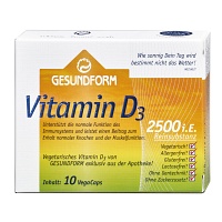 GESUNDFORM Vitamin D3 2.500 I.E. Vega-Caps - 10Stk