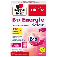 DOPPELHERZ B12 Energie Sofort Schmelztabletten - 30Stk - Gedächtnis, Nerven & Beruhigung