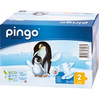 BIO WINDELN mini Jumbo 3-6 kg Pinguin PINGO SWISS - 84Stk - Windeln