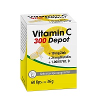 VITAMIN C 300 Depot+Zink+Histidin+D Kapseln - 60Stk - Abwehrstärkung