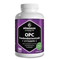OPC TRAUBENKERNEXTRAKT hochdosiert+Vitamin C Kaps. - 180Stk - Stärkung Immunsystem