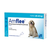 AMFLEE 268 mg Spot-on Lsg.f.große Hunde 20-40kg - 6Stk - Zecken, Flöhe & Co.