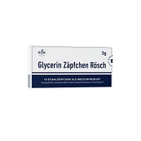 GLYCERIN ZÄPFCHEN Rösch 3 g gegen Verstopfung - 10Stk