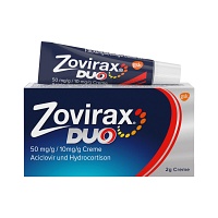 ZOVIRAX Duo 50 mg/g / 10 mg/g Creme - 2g - Lippenherpes