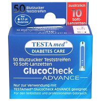 TESTAMED GlucoCheck Advance 50 Teststr.m.10 Lanz. - 1Packungen