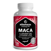 MACA 10:1 hochdosiert+L-Arginin+OPC+Vit.vegan Kps. - 120Stk - Vegan