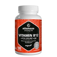 VITAMIN B12 1000 µg hochdos.+B9+B6 vegan Tabletten - 180Stk - Vegan