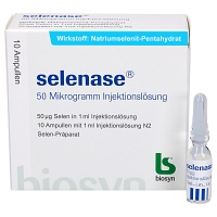 SELENASE 50 Mikrogramm Injektionslösung - 10X1ml