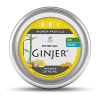 INGWER GINJER Pastillen Bio Zitrone - 40g - Ingwer Ginjer Original - Die Kraft der Knolle