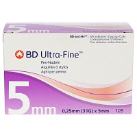 BD ULTRA-FINE Pen-Nadeln 5 mm 31 G 0,25 mm - 105Stk