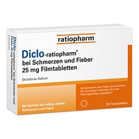DICLO-RATIOPHARM bei Schmerzen u.Fieber 25 mg FTA - 20Stk