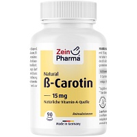 BETA CAROTIN NATURAL 15 mg ZeinPharma Weichkapseln - 90Stk