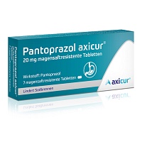 PANTOPRAZOL axicur 20 mg magensaftres.Tabletten - 7Stk - Entgiften-Entschlacken-Entsäuern