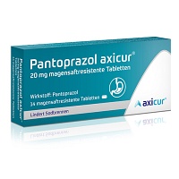 PANTOPRAZOL axicur 20 mg magensaftres.Tabletten - 14Stk - Entgiften-Entschlacken-Entsäuern