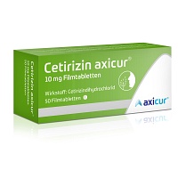 CETIRIZIN axicur 10 mg Filmtabletten - 50Stk - Allergien