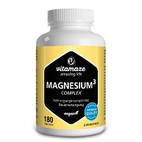 MAGNESIUM 350 mg Komplex Citrat/Oxid/Carbon.vegan - 180Stk - Vegan