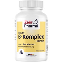SUPER B-KOMPLEX+Biotin Kapseln ZeinPharma - 90Stk