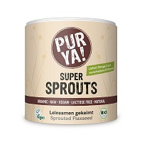 PURYA Super Sprouts Bio Leinsamen gekeimt Pulver - 200g