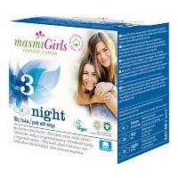 BIO BINDEN girls 3 ultra Nacht Bio Baumwolle MASMI - 10Stk