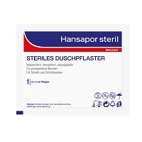 HANSAPOR steril Duschpflaster 6x7 cm - 1Stk - Sterile Pflaster