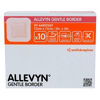 ALLEVYN Gentle Border 7,5x7,5 cm Schaumverb. - 10Stk