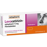 LEVOCETIRIZIN-ratiopharm 5 mg Filmtabletten - 50Stk