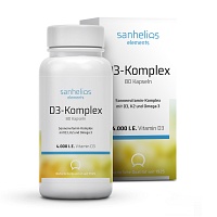 SANHELIOS Vitamin D3 Sonnenvitamin-Komplex mit K2 - 80Stk - Für Haut, Haare & Knochen