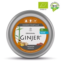 INGWER GINJER Pastillen Bio Honig - 40g - Ingwer Ginjer Original - Die Kraft der Knolle