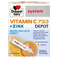 DOPPELHERZ Vitamin C 750 Depot system Pellets - 20Stk - Doppelherz® System