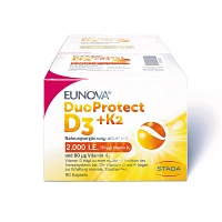 EUNOVA DuoProtect D3+K2 2000 I.E./80 µg Kaps.Kombi - 2X90Stk