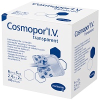 COSMOPOR I.V. transparent Fixierverb.5x6 cm steril - 100Stk
