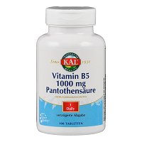 VITAMIN B5 1000 mg Pantothensäure KAL Tabletten - 100Stk - Vegan
