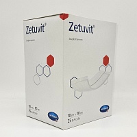 ZETUVIT Saugkompressen steril 10x10 cm - 25Stk