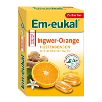 EM-EUKAL Bonbons Ingwer Orange zuckerfrei Box - 50g - Em-Eukal®