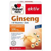 DOPPELHERZ Ginseng 250+B-Vitamine+Zink Kapseln - 30Stk - Energie & Leistungsfähigkeit