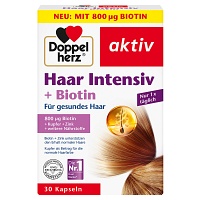 DOPPELHERZ Haar Intensiv+Biotin Kapseln - 30Stk - Haut, Haare & Nägel