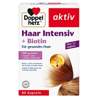 DOPPELHERZ Haar Intensiv+Biotin Kapseln - 80Stk - Haut, Haare & Nägel