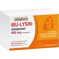 IBU-LYSIN-ratiopharm 400 mg Filmtabletten - 50Stk - Haus- & Reiseapotheke