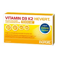 VITAMIN D3 K2 Hevert plus Ca Mg 1000 IE/2 Kapseln - 60Stk - Abwehrstärkung