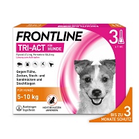 FRONTLINE Tri-Act Lsg.z.Auftropfen f.Hunde 5-10 kg - 3Stk - Haut & Fell