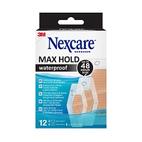 NEXCARE Max Hold waterproof Pflasterstrips 3 Grö. - 12Stk