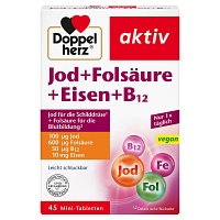 DOPPELHERZ Jod+Folsäure+Eisen+B12 Tabletten - 45Stk - Mineralstoffe & Vitamine