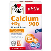 DOPPELHERZ Calcium 900+D3 Tabletten - 30Stk - Haut, Haare & Nägel