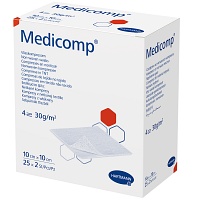 MEDICOMP Vlieskomp.steril 10x10 cm 4lagig - 25X2Stk