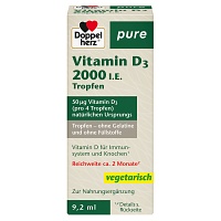 DOPPELHERZ Vitamin D3 2000 I.E. pure Tropfen - 9.2ml - Immunsystem & Zellschutz